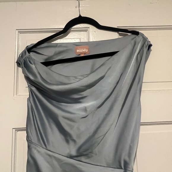 Show Me Your MuMu Dresses & Skirts - Mumu Style MC3-5350 Jodie dress still blue luxe satin
